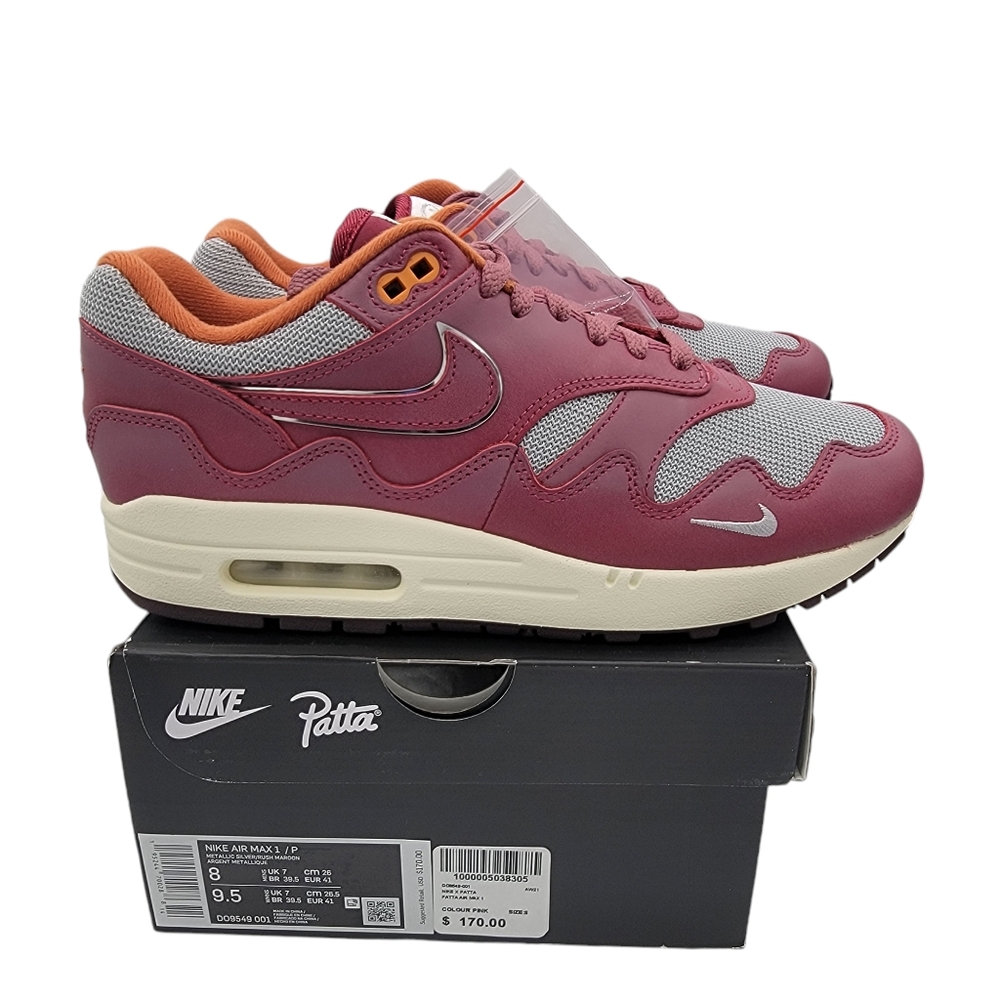 Nike Patta x Air Max 1 Rush Maroon Size 8
